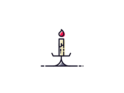 Candle candle icon illustration