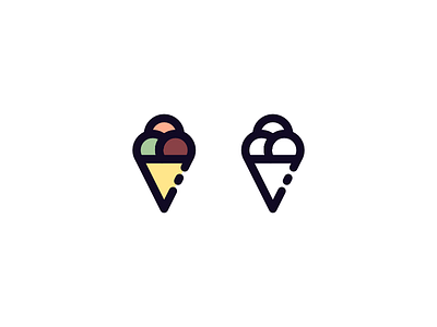 Minimalist Icecream icecream icon minimalist