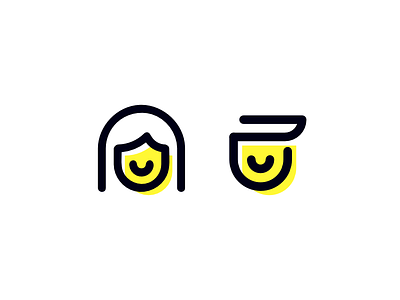 Avatars - Mom & Dad icon illustration line art minimalist