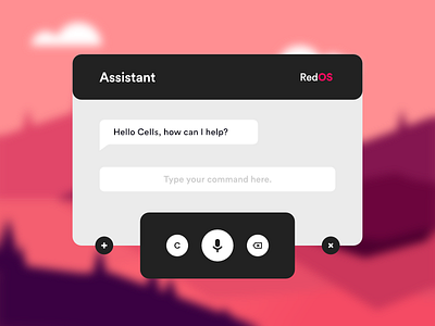 RedOS Assistant UI Concept assistant redos ui