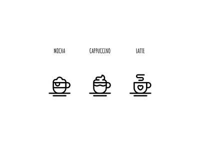 Coffee Icons cappuccino coffee icon latte line line art minimalist mocha vector