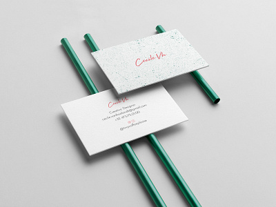 Business cards Cecile Vh branding business card graphic design personal brand typography