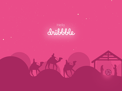 Hello Dribbble artwork dribbble hello illustration new shots