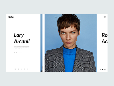Untd. clean design fashion landing model ui ux web website