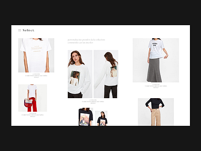 Select Fashion Website fashion interaction ui ux xd