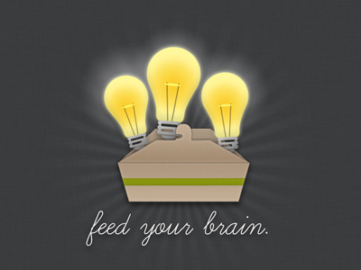 feed your brain. icon ideas illustration