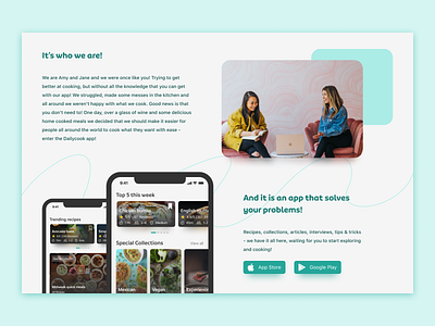 Dailycook - Landing Page About Section