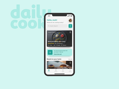 Dailycook - Homepage Scrolling Micro-interaction anim app app design card card ui cooking food interaction design micro interaction motion design product design scroll ui ux