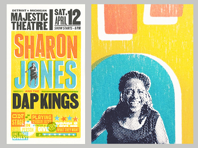 Sharon Jones catchwords globe posters letterpress sharon jones