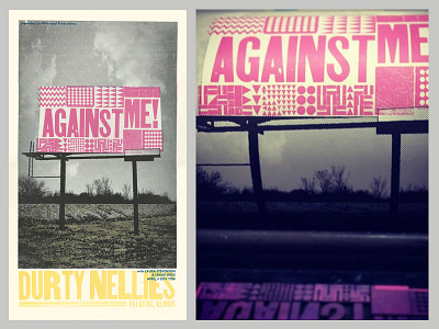 Against Me! against me! billboard geometry letterpress