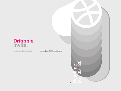 Dribbble invitation design illustration logo typography