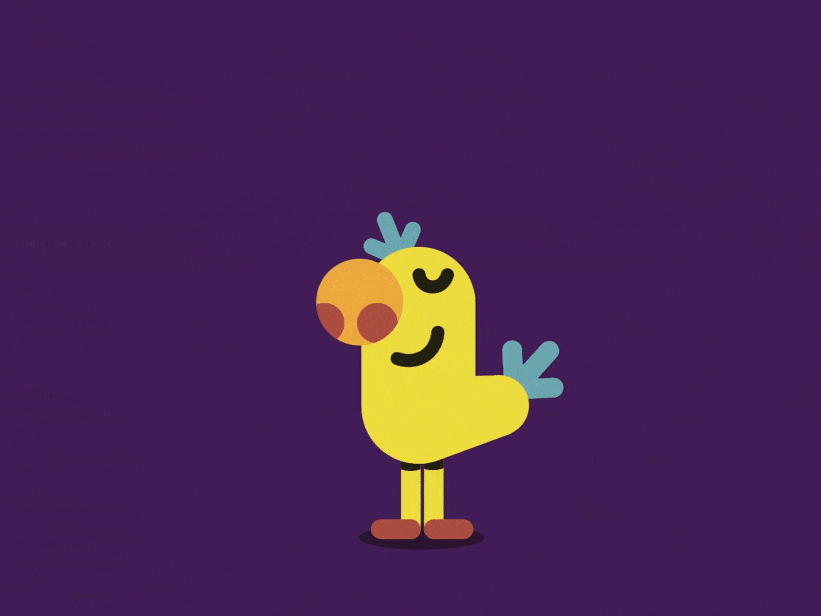 Chick jump affter effects animation character chick loop