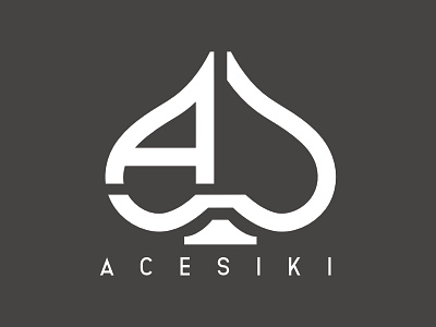 Acesiki Logo ace ace of spades affinity designer brand identity fashion logo spades vector