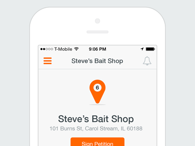 The Reporter alert app beta button flat header interface ios iphone menu ui