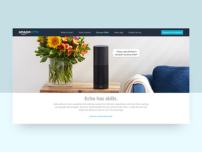 Amazon Echo Product Page amazon design echo landing product ui web