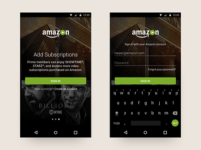 Amazon Video Onboard amazon android app design onboarding ui ux walkthrough