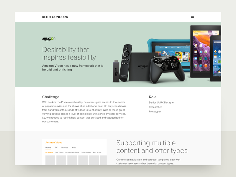 Amazon Video Framework Case Study - WIP case study amazon web design branding typography flat app mobile ux ui