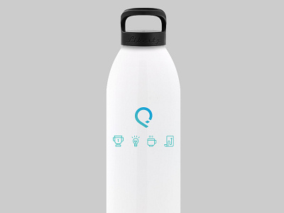 SalesforceIQ Water Bottles bottle design geometric mock product values