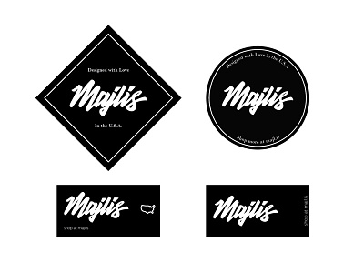 Majlis Packaging Stickers packaging sticker typography