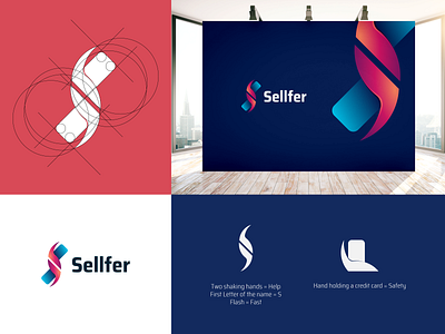 Sellfer brand brand identity design icon illustration logo logo design minimal