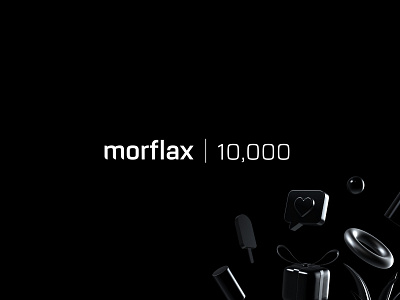 Morflax | 10,000 3d 3d assets 3d icons 3d illustrations black blender3d brand identity design graphic design icons illustration minimalism