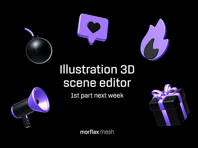 3D illustration scene editor