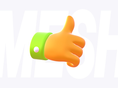 Emoji 3D hand 3d 3d character 3d editor 3d illustrations 3d mockups 3d scene creator blender3d brand identity branding design emoji emoji hand graphic design illustration