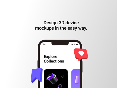 Design 3D device mockups