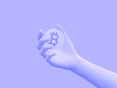 Hold crypto 3D illustration