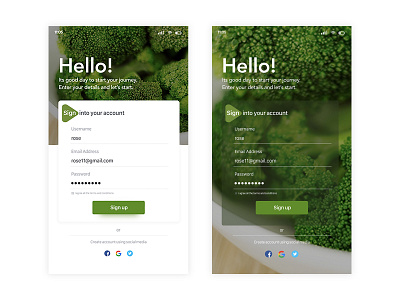 Sign up mobile app app design illustration ui ux