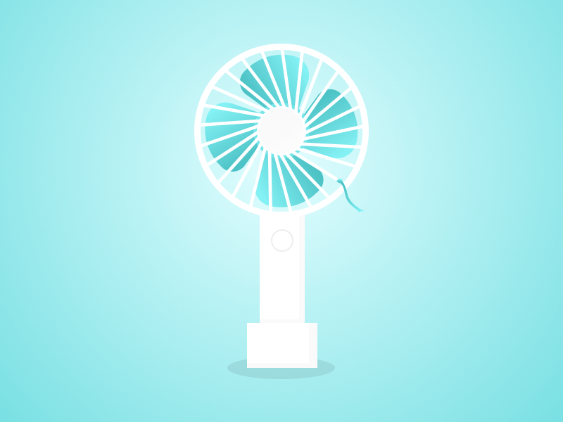 The electric fan animation cool illustrations