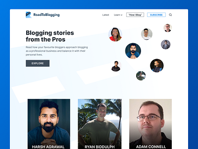 Blog Visual Identity Redesign Archive — RoadToBlogging blog blogger blogging design flat minimal ux web webdesign