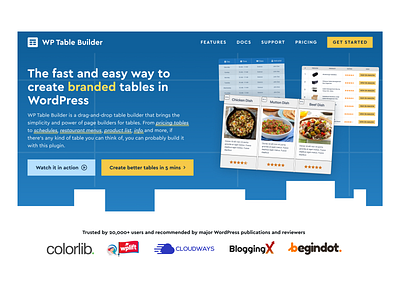 WP Table Builder - A drag-drop table builder for WordPress