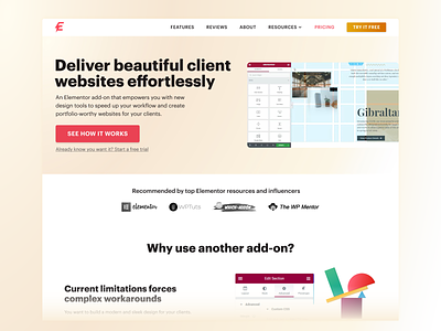 Designer Powerup add-on Landing Home Page