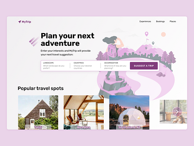 Travel Suggestion Website Landing Page design home home page homepage homepage design landing page web web design webdesign website