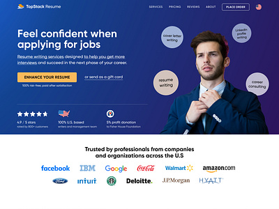 TopStack Resume Homepage Redesign