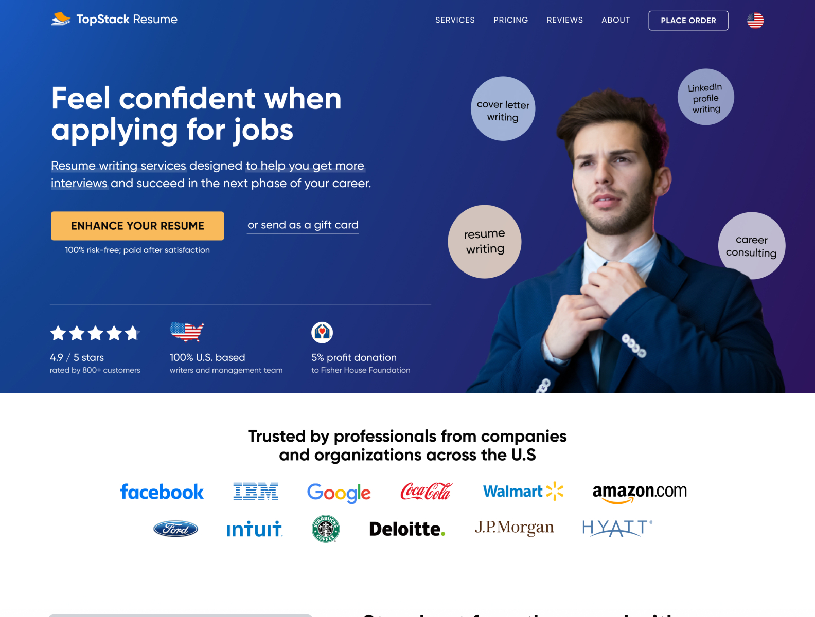 TopStack Resume Homepage Redesign by Paras Shah on Dribbble