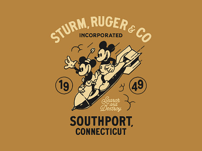 STURM, RUGER & CO artwork badge branding design handlettering handraw illustration logo old school typography vintage