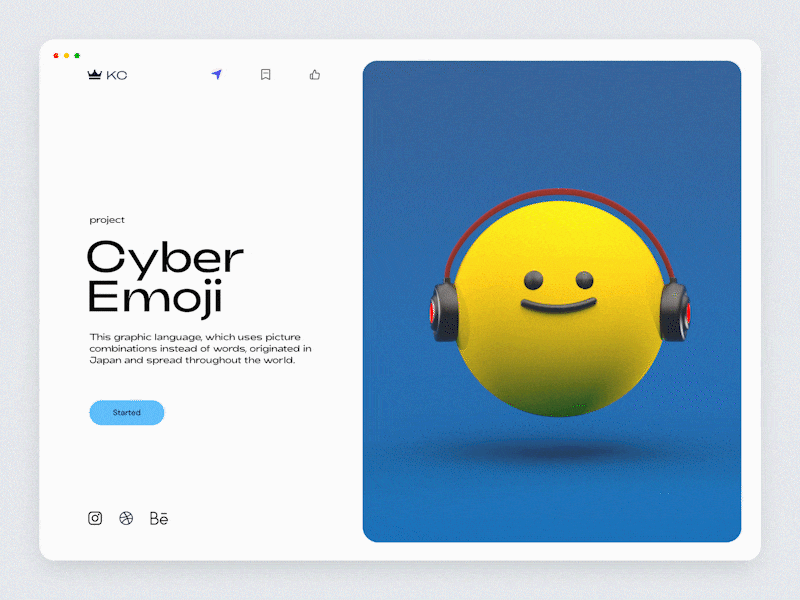 🙂 Cyber Emoji 🙃 3d 3d art animation cinema4d cyber emoji illustration motion web design