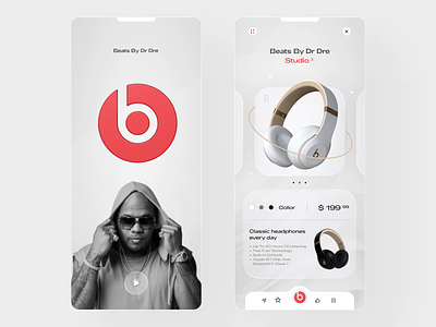 Beats by Dr. Dre 3d animation app beats branding cinema4d dre graphic design logo motion graphics music spotify ui