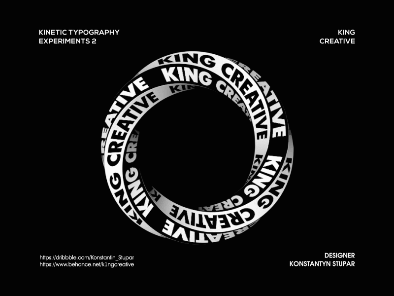 King Creative - type animation 2 animation cinema4d kinetic kinetic type kinetictype kinetictypography king kingcreative motion type