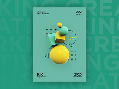 Geometric Experimental poster_02 cinema4d concept design geometric poster type typography