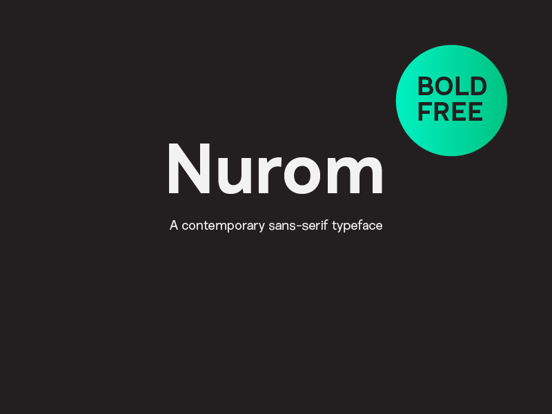 Nurom - Type Family + Free Weight akzidenz grotesk font free font grotesk grotesque helvetica the northern block typeface