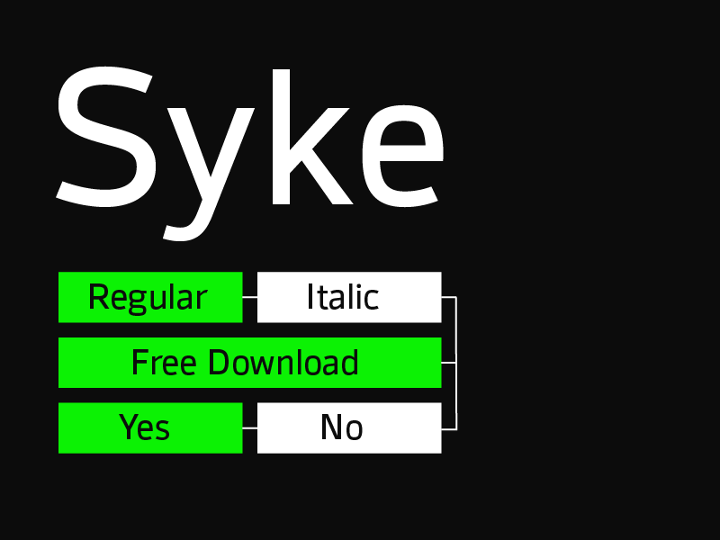 Syke Regular+Italic - Free Fonts