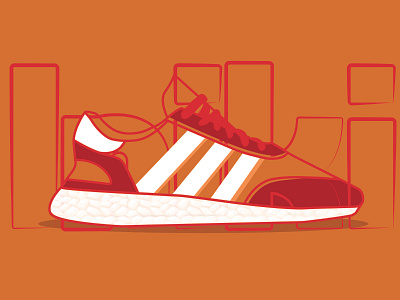 Adidas Iniki / I-5923 design graphic design illustration illustration art sneakerhead vector