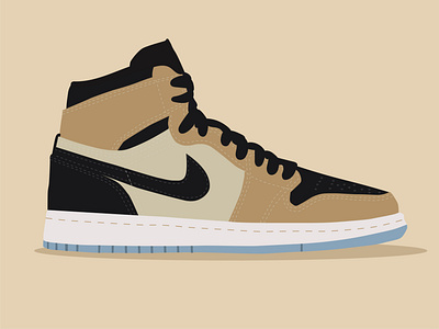 Jordan 1 Retro High Black Mushroom art design graphic design illustration illustration art nike sneaker sneakerhead sneakers vector