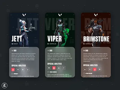 Valorant - Mobile App Design Concept app big sur design design inspiration gamer gaming gaming app mobile mobile app riot riot games sketch ui ui trends ux ux trends valorant video game app video games videogames