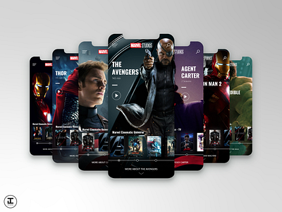 MCU App Concept: The Avengers (Movie #6) adobe agentcarter avengers blackwidow captainamerica design hawkeye hulk illustrator iron man marvel marvel comics marvelcinematicuniverse mcu movie movie app superhero thor ui ux