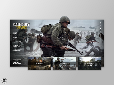 Call of Duty WWII - Website Redesign Concept