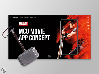 MCU App Concept: Portfolio Site Hero